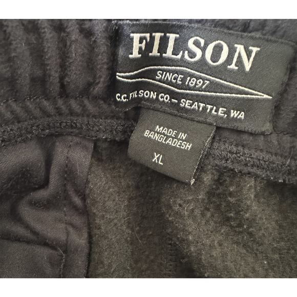 Filson Granite Spire Fleece Pant Drawstring Ankle Zip Sweatpants Black Men's XL - Picture 14 of 16